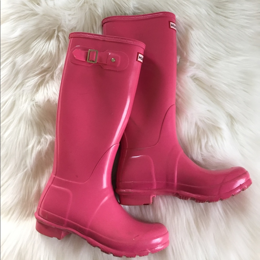Pink Hunter boots