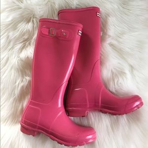 Pink Hunter boots