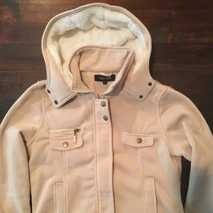 New Look Jacket With Faux Fur Hood