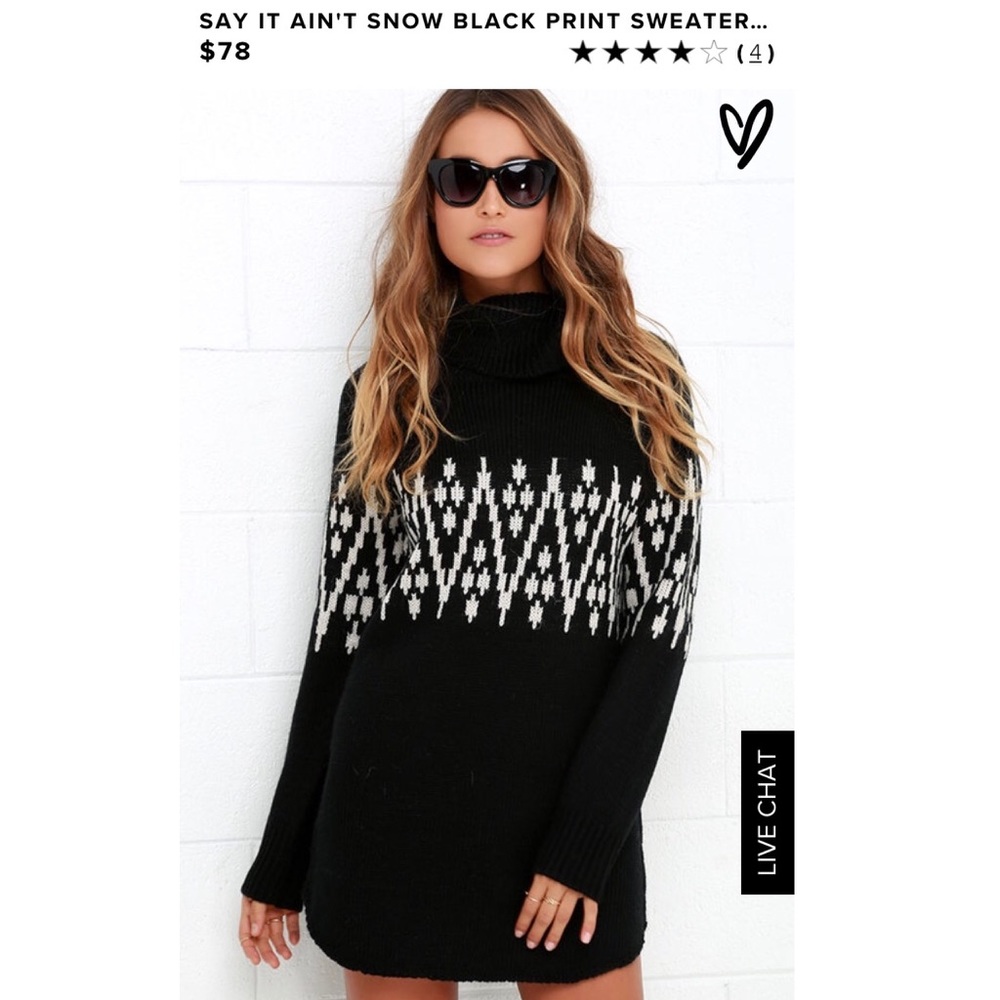 Lulus sweater dress size small