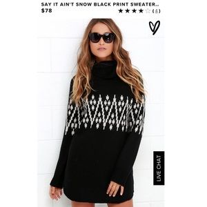 Lulus sweater dress size small