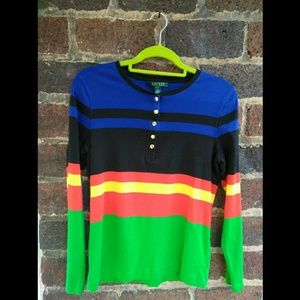 Vintage Ralph Lauren color block long sleeve