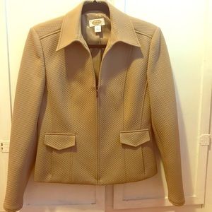 Talbots Tan Zip Blazer