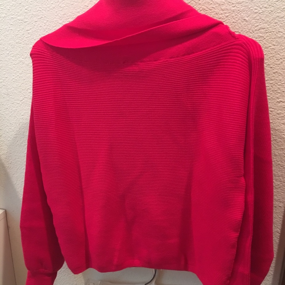 Zara fuchsia ribbed bandeau sweater - Picture 7 of 7