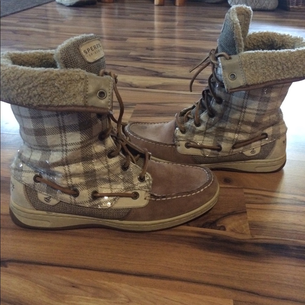Sperry top slider sequin boot. 8.5 women
