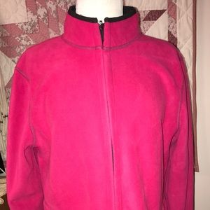 Pink fleece zip up large xl Karen Scott Pink fleece zip up large xl Karen Scott