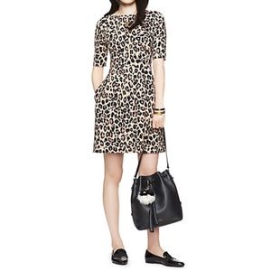 Kate Spade 3/4 Sleeve Leopard Dress