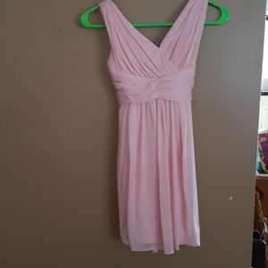 David's Bridal Jr. Bridesmaid dress Ballet color
