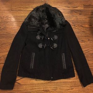Love Express pea coat fur is removable size small