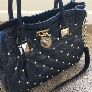 Michael Kors Gold Studded Designer Purse