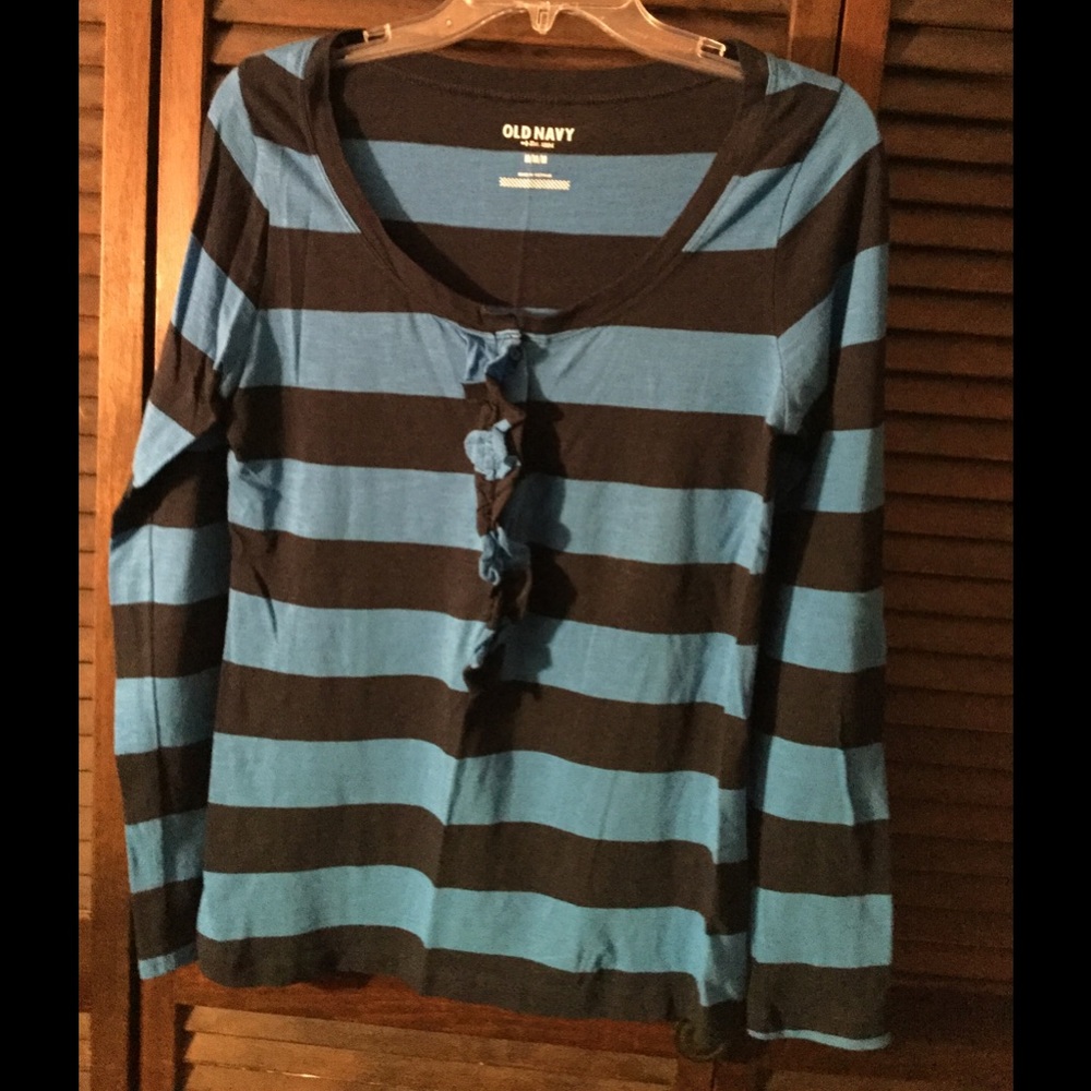 Blue and Black Stripe Shirt
