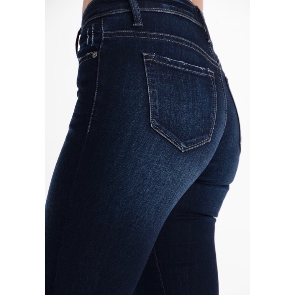 Dark wash light distressed jeans - Picture 3 of 6