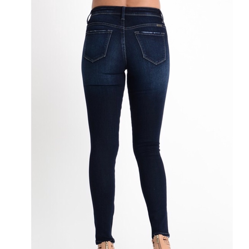 Dark wash light distressed jeans - Picture 4 of 6