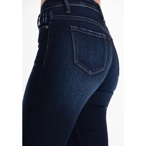 Dark wash light distressed jeans - Picture 3 of 6