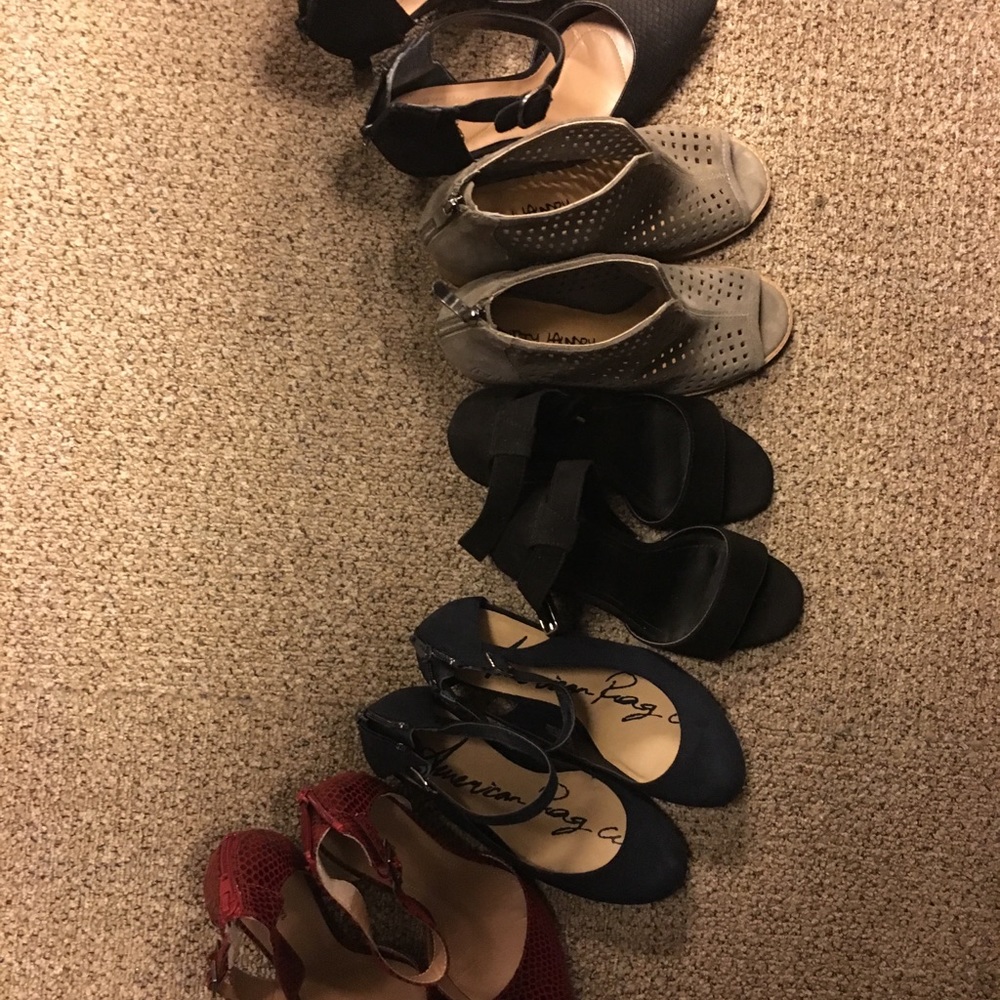 Lot Of 5 Pairs women's dress shoes size 7 & 7.5