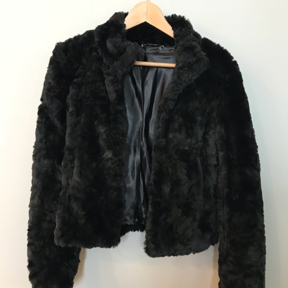 Faux fur jacket