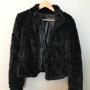 Faux fur jacket