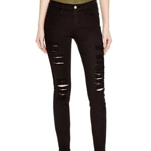 Frame Le Color ripped jeans in film noir
