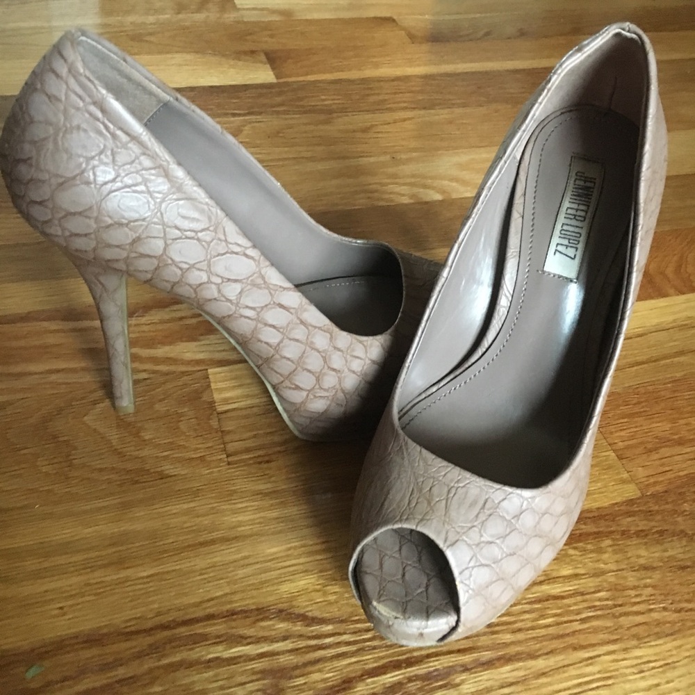 Jennifer Lopez Peep Toe High Heels