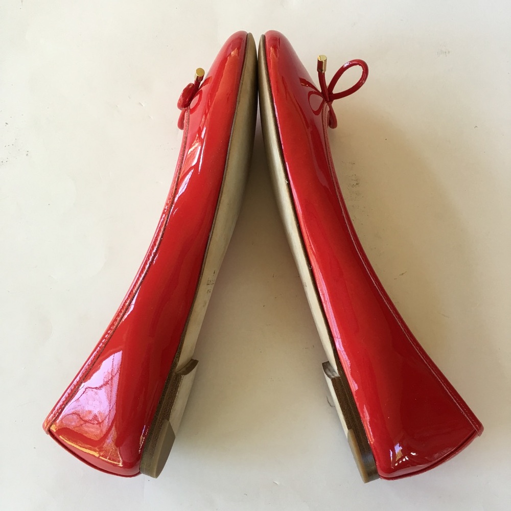 (Sold)NEW KATE SPADE red patent bow ballet - Picture 6 of 7
