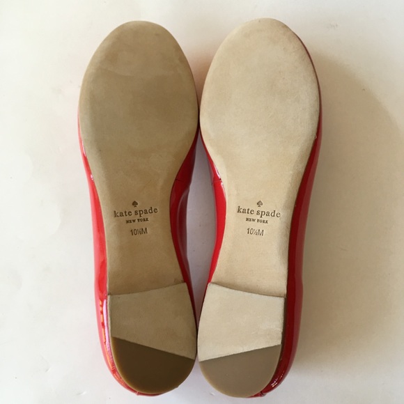 (Sold)NEW KATE SPADE red patent bow ballet - Picture 7 of 7