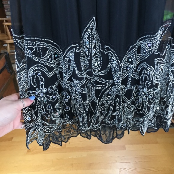 Black beaded formal dress - Picture 3 of 4