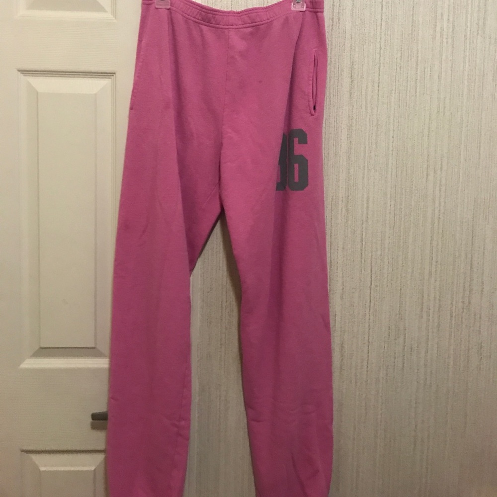 Pink sweat pants