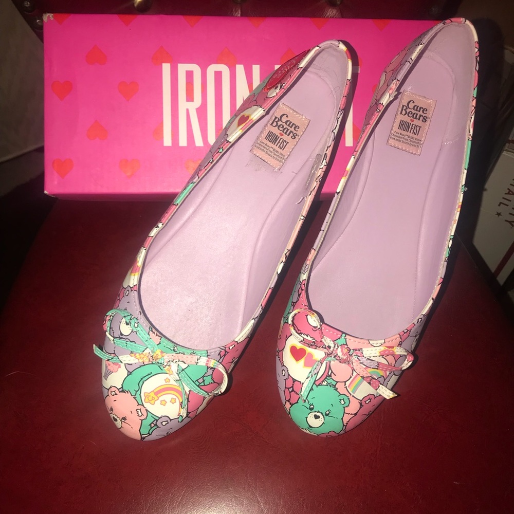 ❌SOLD❌ 🌈 Care Bears “Grin & Bear It” Flats 🌈 - Picture 1 of 3
