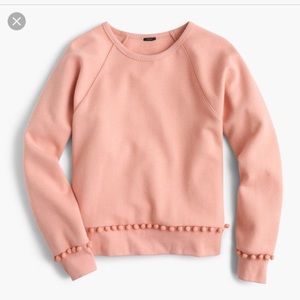 J. Crew Pom Pom raglan sweatshirt BNWT.