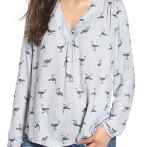 Hinge Ostrich printed shirt