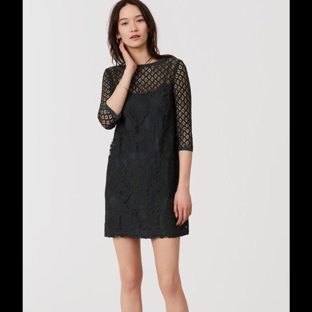 Ann Taylor loft diamond lace shift dress - Picture 1 of 5