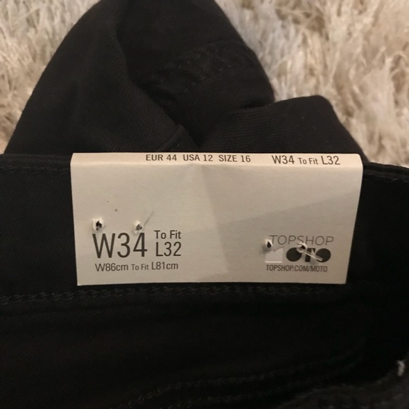 NWT Topshop distressed jamie high waist jeans 12 - Picture 6 of 7