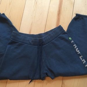 VS pink Capri sweat pants *gold paint*