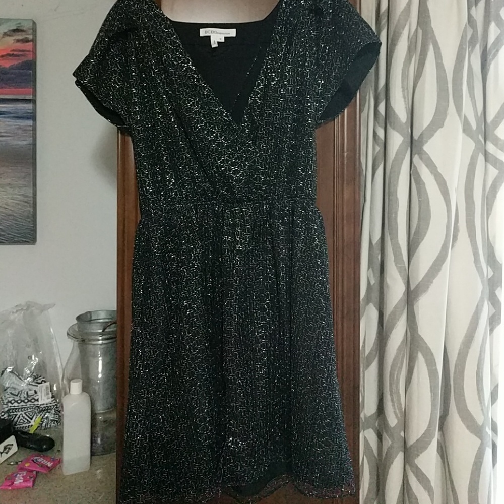EUC BCBG black party dress