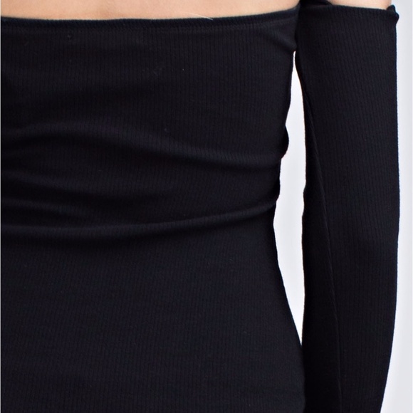 Black Off the shoulder bodycon dress NWT - Picture 6 of 8