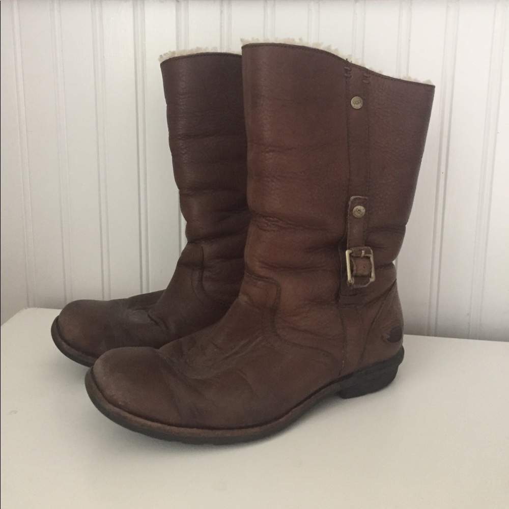 UGG leather and shearling boots