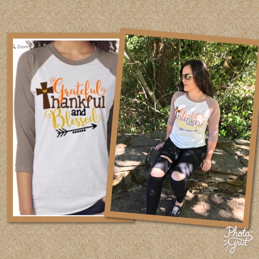 ✨Host Pick✨Grateful Thankful Blessed Tee - Picture 2 of 2