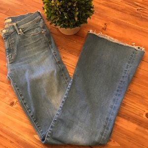 Mother Denim Raw Edge Flare