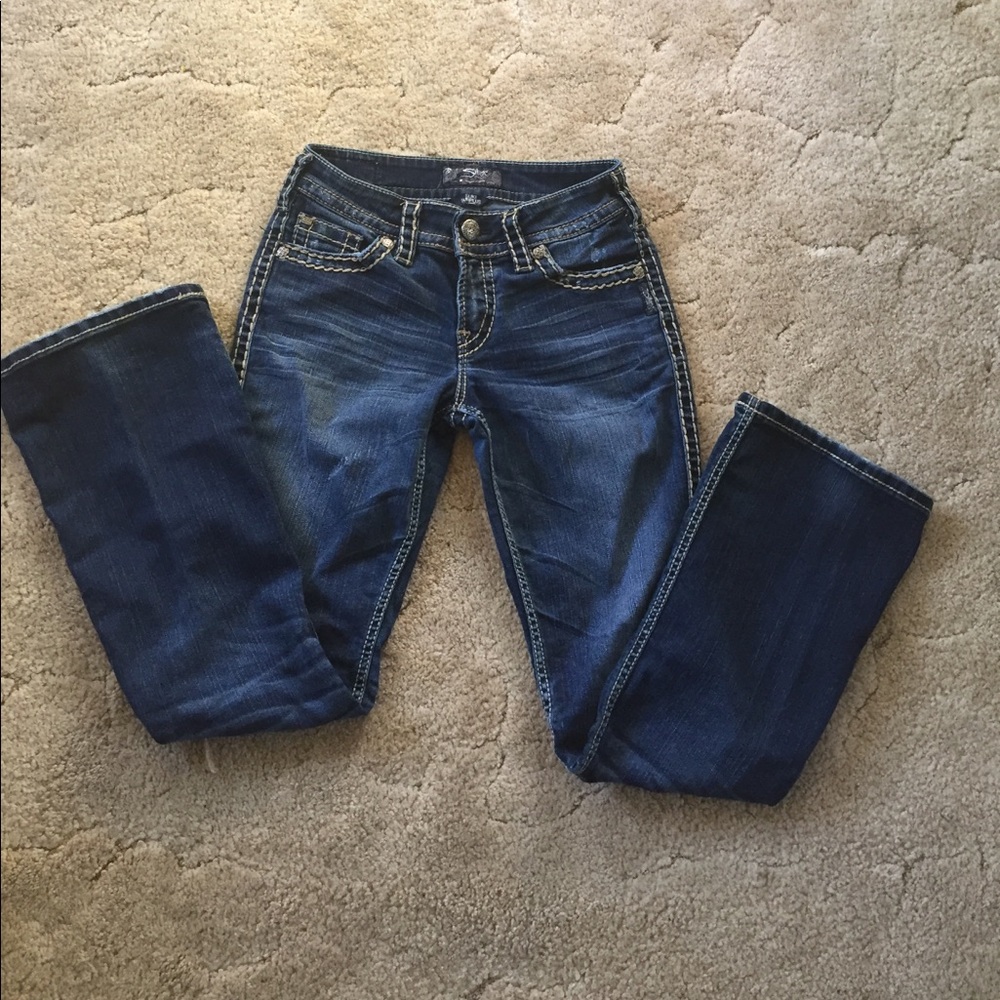 Silver boot cut jeans