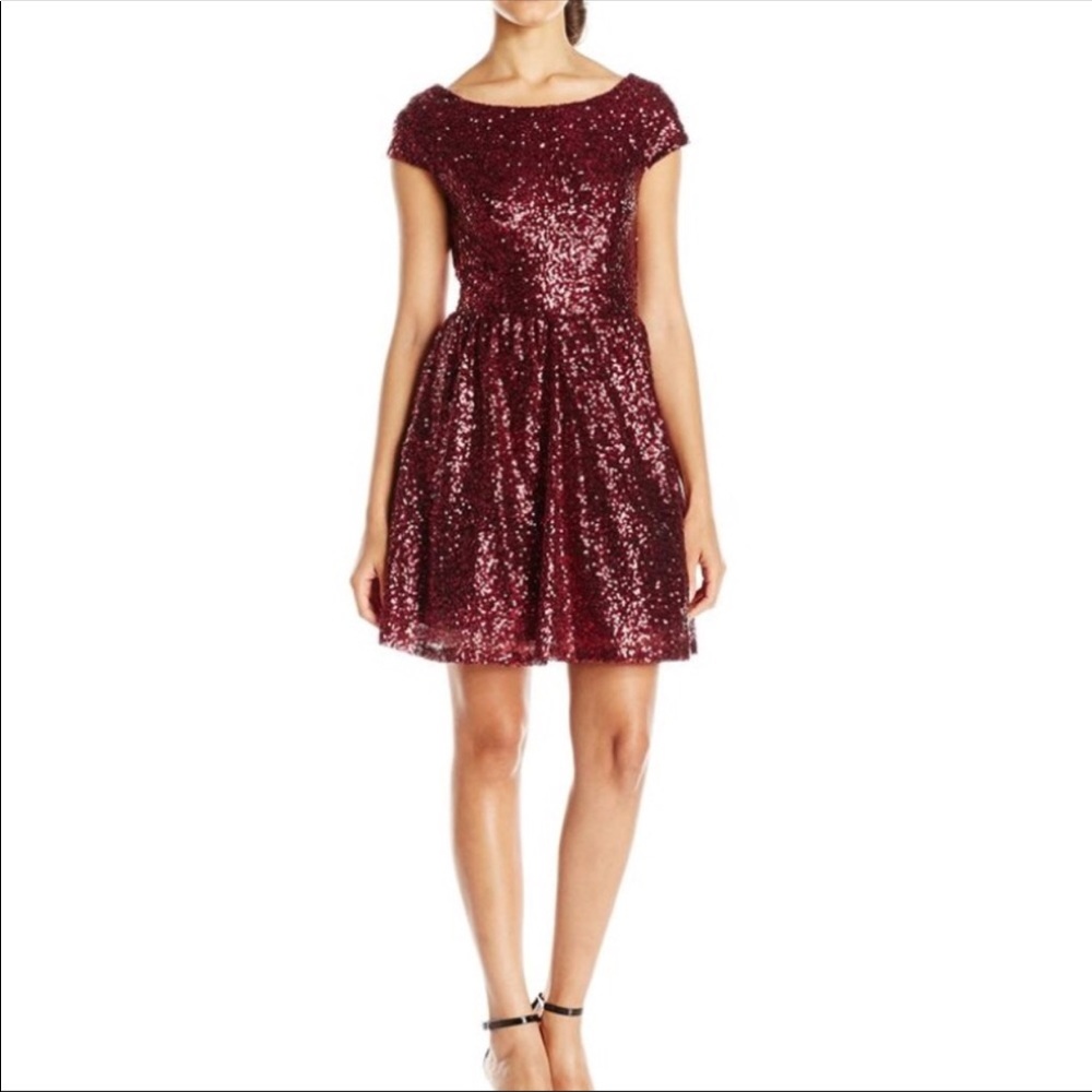 Macy’s Speechless Burgundy Sequin Dress