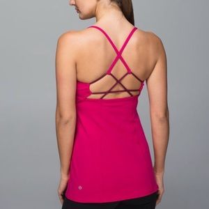 Lululemon NEW dancing warrior tank top pink size 6