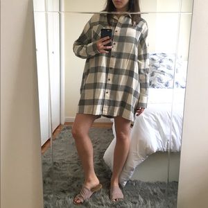 Tobi plaid oversized shirt dress