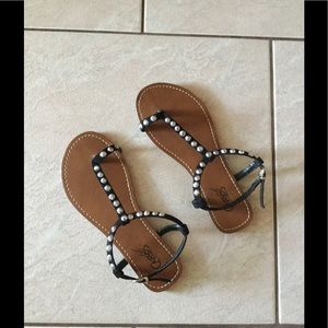 Black sandals w/ studs