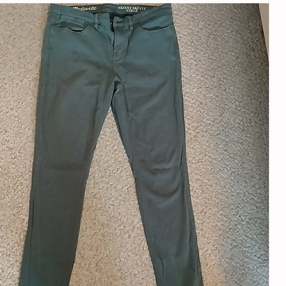 Madewell skinny skinny ankle jeans.