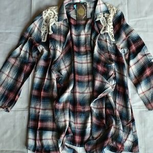 Plaid Waterfall Cardigan