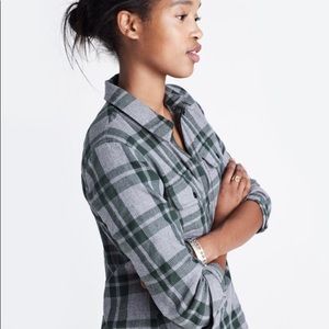 Madewell flannel zip front popover shirt!