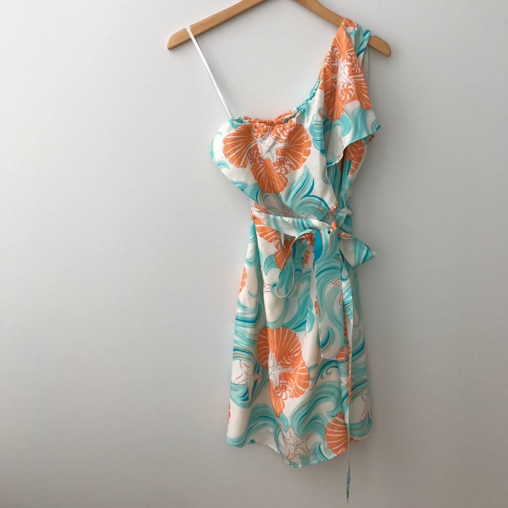 Lilly Pulitzer Size 2 Kendall One Shoulder Dress.