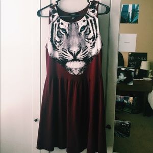 Tiger Graphic Skater Dress