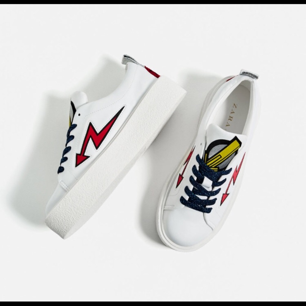 Patches Platform Plimsolls from Zara
