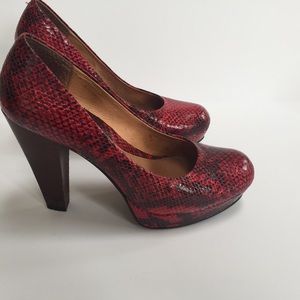 Chinese Laundry 'Kasha' Pumps in Red Python